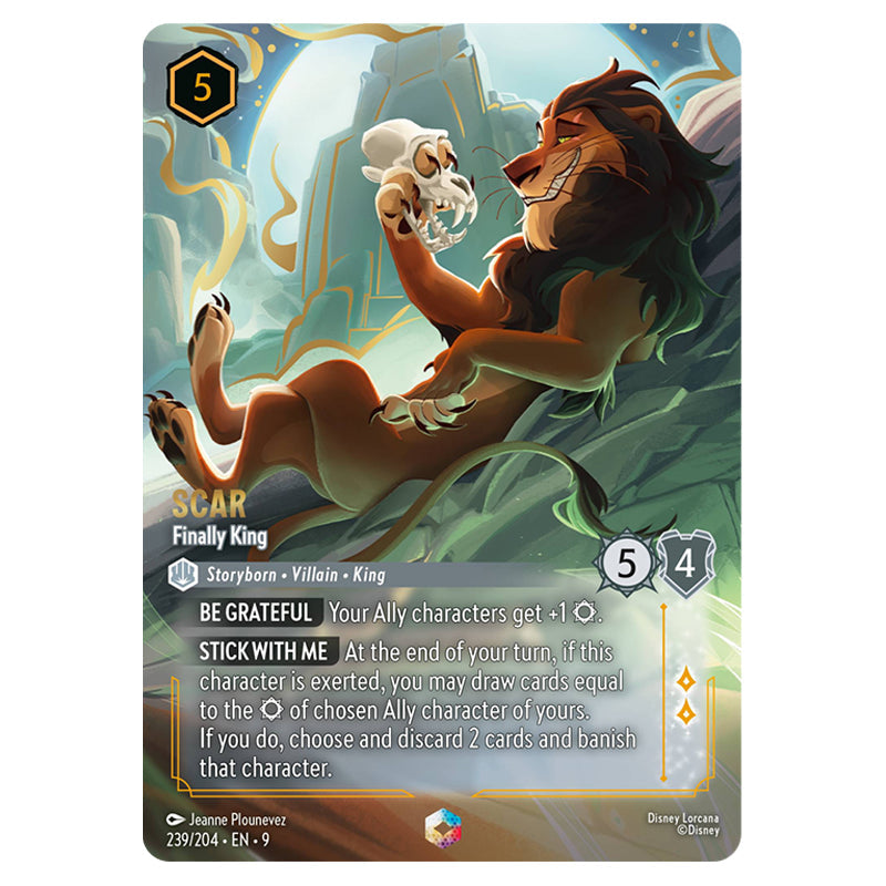lorcana scar card P3-021 Scar - Eerily Prepared Lorcana Card