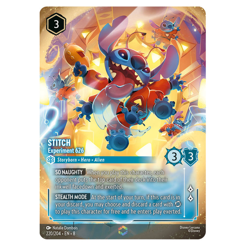 Lorcana - Reign of Jafar - Stitch - Experiment 626 (Enchanted) - 220/2 Lorcana - Reign of Jafar - Stitch - Experiment 626 (Enchanted) - 220/2