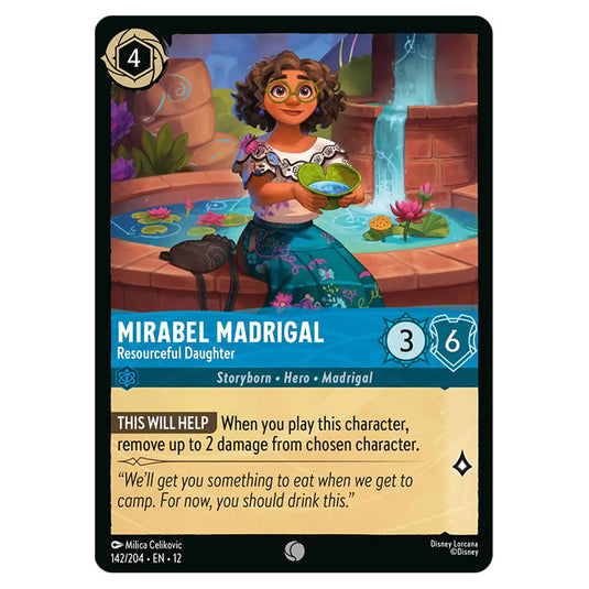 Mirabel Madrigal - Resourceful Daughter 142/204 card from the Lorcana set Wilds Unknown