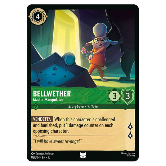 Bellwether - Master Manipulator 82/204 card from the Lorcana set Whispers in the Well