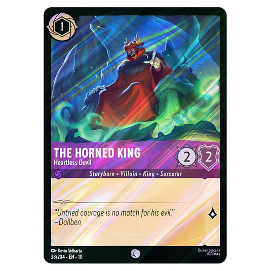 The Horned King - Heartless Devil 38/204 card from the Lorcana set Whispers in the Well