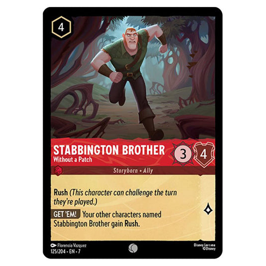 Stabbington Brother - Without a Patch 125/204 card from the Lorcana set Archazia's Island