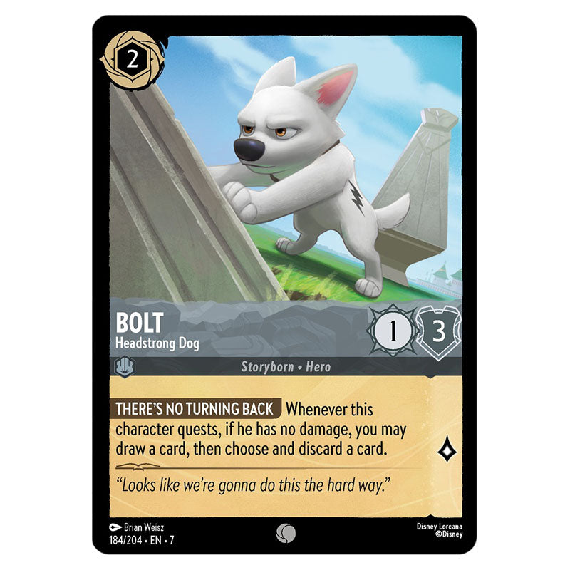 lorcana bolt cards Lorcana - Archazia's Island - Bolt - Headstrong Dog (Common)