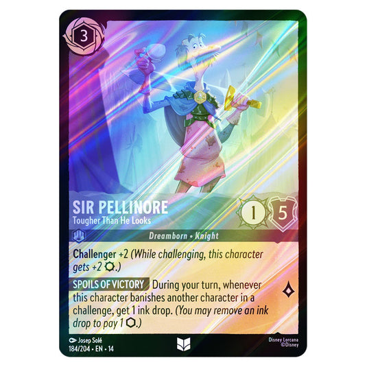 Sir Pellinore – Tougher Than He Looks 184/204 card from the Lorcana set Hyperia City