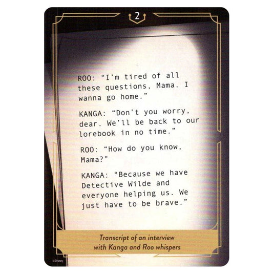 Transcript #002 T002 card from the Lorcana set Whispers in the Well