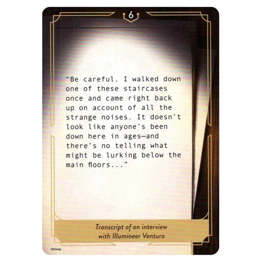 Transcript #006 T006 card from the Lorcana set Whispers in the Well