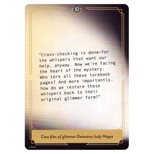 Transcript #010 T010 card from the Lorcana set Whispers in the Well