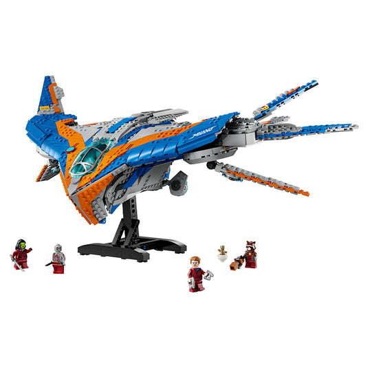 Completed LEGO Guardians of the Galaxy The Milano set with minifigures