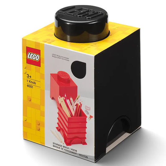 Lego - 1 Stud Storage Brick - Black box
