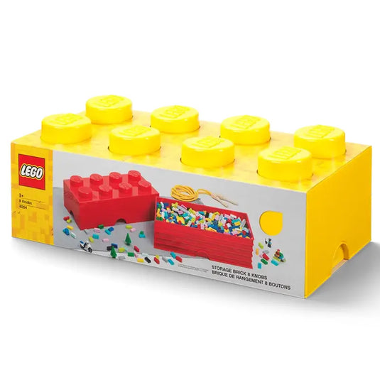Lego - 8 Stud Storage Brick - Yellow box