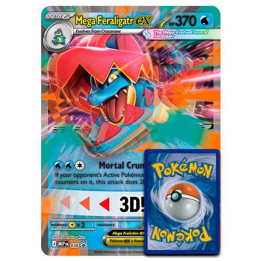 Pokemon - MEP Black Star Promos - Mega Feraligatr ex - MEP036 (Oversized)