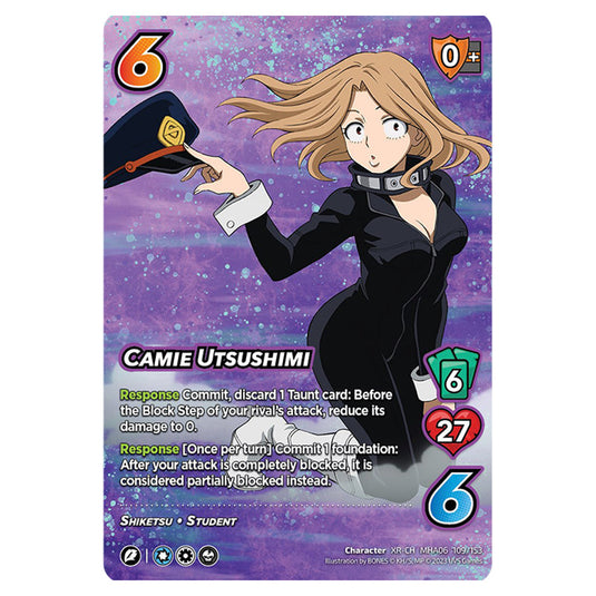 Camie Utsushimi card from the My Hero Academia set Jet Burn XR-CH MHA06 109/153