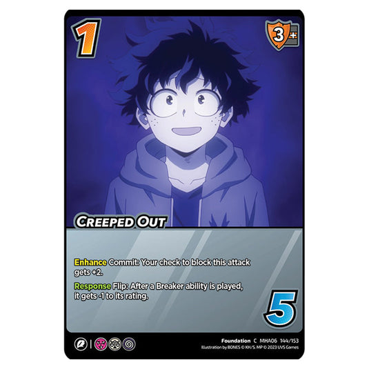 Creeped Out card from the My Hero Academia set Jet Burn C MHA06 144/153
