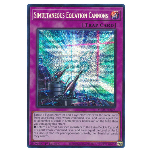 Simultaneous Equation Cannons MP25-EN076 card from the Yu-Gi-Oh! set 2025 Mega Pack