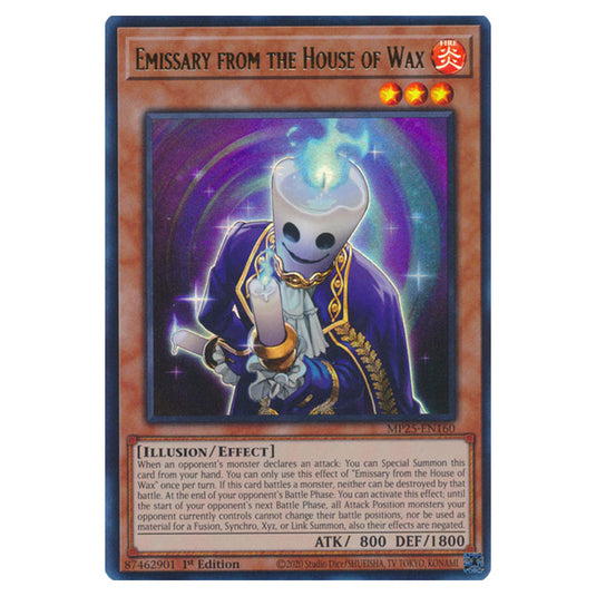 Emissary from the House of Wax MP25-EN160 card from the Yu-Gi-Oh! set 2025 Mega Pack