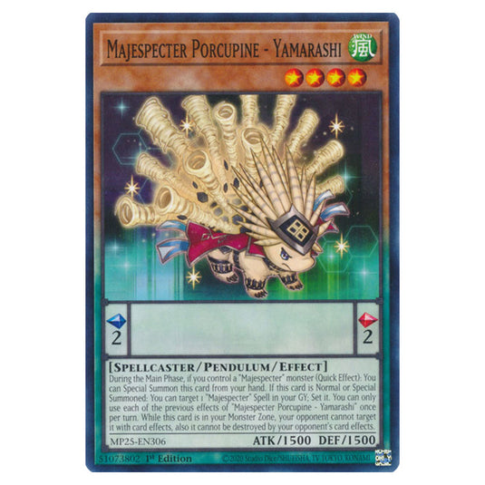 Majespecter Porcupine - Yamarashi MP25-EN306 card from the Yu-Gi-Oh! set 2025 Mega Pack
