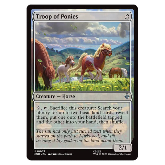 Troop of Ponies 0003 card from the Magic The Gathering set The Hobbit