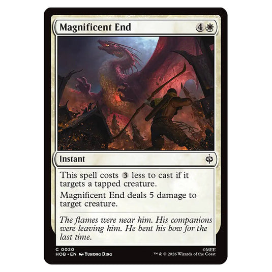 Magnificent End 0020 card from the Magic The Gathering set The Hobbit