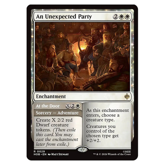 An Unexpected Party // At the Door 0029 card from the Magic The Gathering set The Hobbit