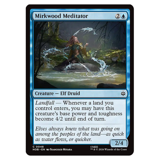 Mirkwood Meditator 0048 card from the Magic The Gathering set The Hobbit