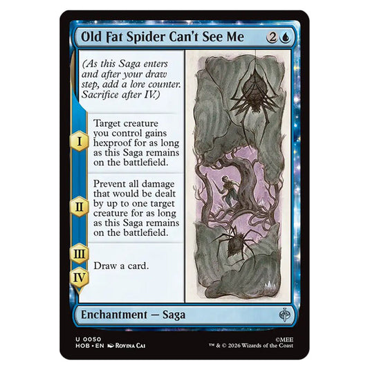 Old Fat Spider Can't See Me 0050 card from the Magic The Gathering set The Hobbit