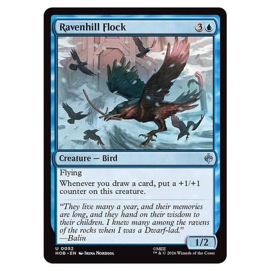Ravenhill Flock 0052 card from the Magic The Gathering set The Hobbit