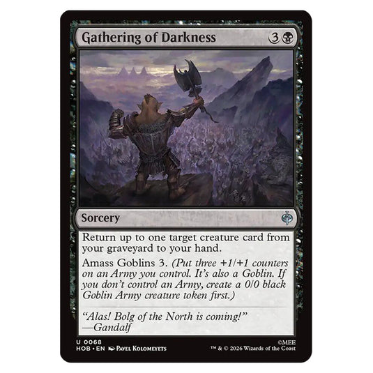 Gathering of Darkness 0068 card from the Magic The Gathering set The Hobbit