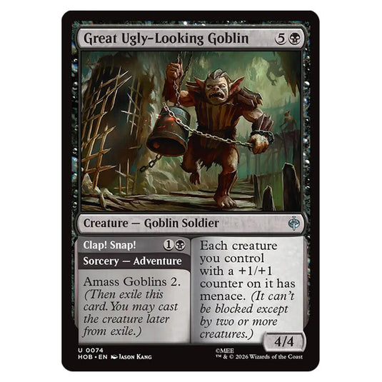 Great Ugly-Looking Goblin // Clap! Snap! 0074 card from the Magic The Gathering set The Hobbit