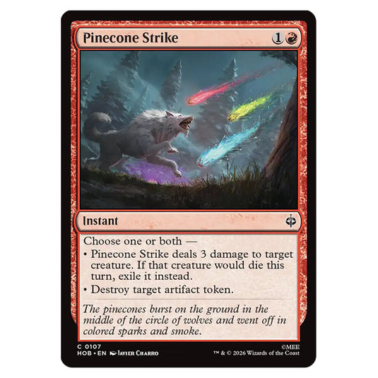 Pinecone Strike 0107 card from the Magic The Gathering set The Hobbit