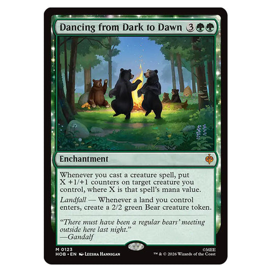 Dancing from Dark to Dawn 0123 card from the Magic The Gathering set The Hobbit