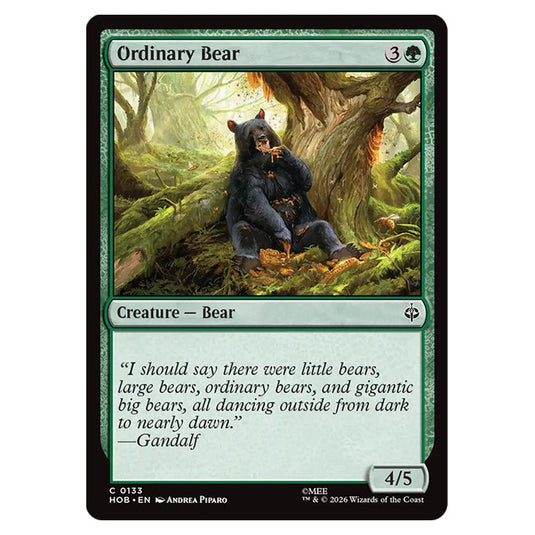 Ordinary Bear 0133 card from the Magic The Gathering set The Hobbit