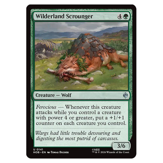 Wilderland Scrounger 0141 card from the Magic The Gathering set The Hobbit