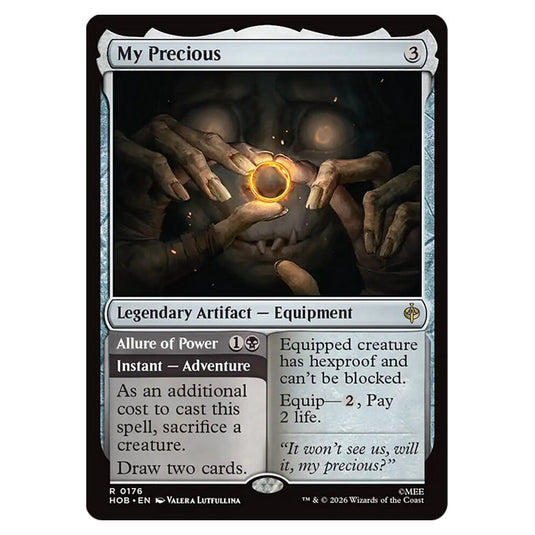 My Precious // Allure of Power 0176 card from the Magic The Gathering set The Hobbit