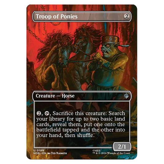 Troop of Ponies 0199 card from the Magic The Gathering set The Hobbit