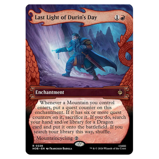 Last Light of Durin's Day 0228 card from the Magic The Gathering set The Hobbit