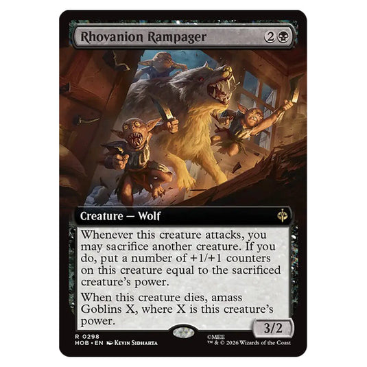 Rhovanion Rampager 0298 card from the Magic The Gathering set The Hobbit