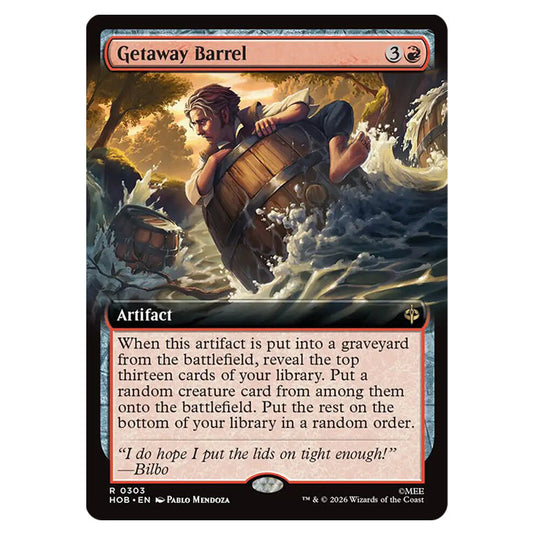 Getaway Barrel 0303 card from the Magic The Gathering set The Hobbit