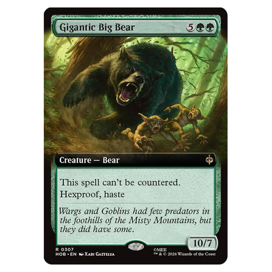 Gigantic Big Bear 0307 card from the Magic The Gathering set The Hobbit