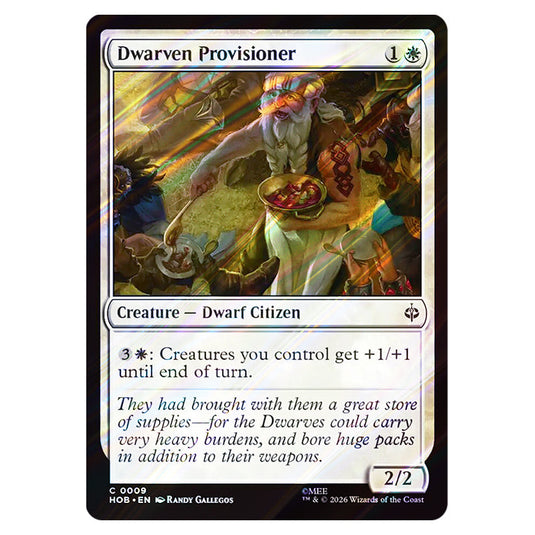 Dwarven Provisioner 0009 card from the Magic The Gathering set The Hobbit