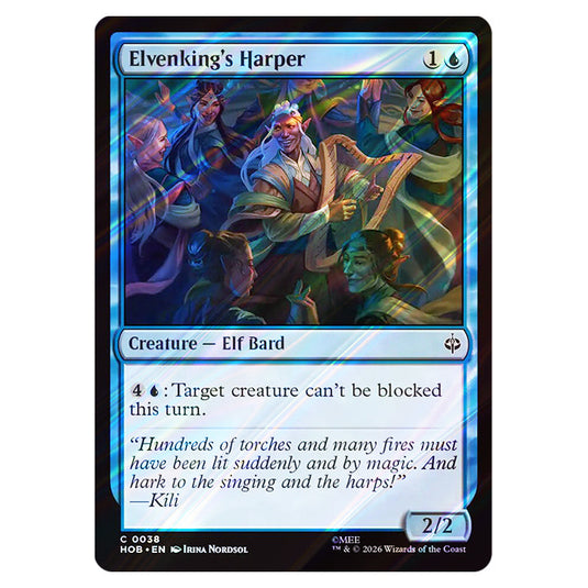 Elvenking's Harper 0038 card from the Magic The Gathering set The Hobbit