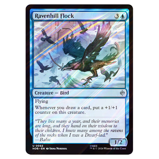 Ravenhill Flock 0052 card from the Magic The Gathering set The Hobbit