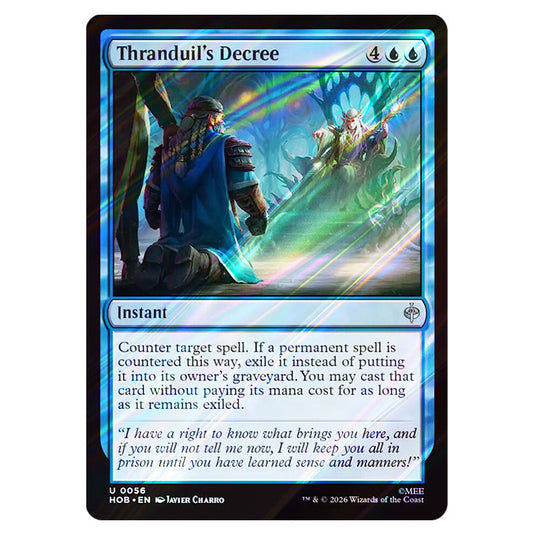 Thranduil's Decree 0056 card from the Magic The Gathering set The Hobbit