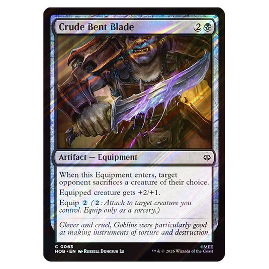 Crude Bent Blade 0063 card from the Magic The Gathering set The Hobbit