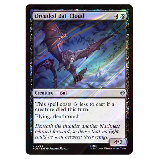 Dreaded Bat-Cloud 0066 card from the Magic The Gathering set The Hobbit