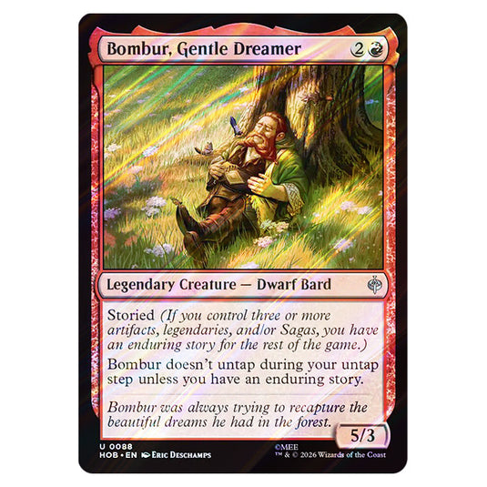 Bombur, Gentle Dreamer 0088 card from the Magic The Gathering set The Hobbit