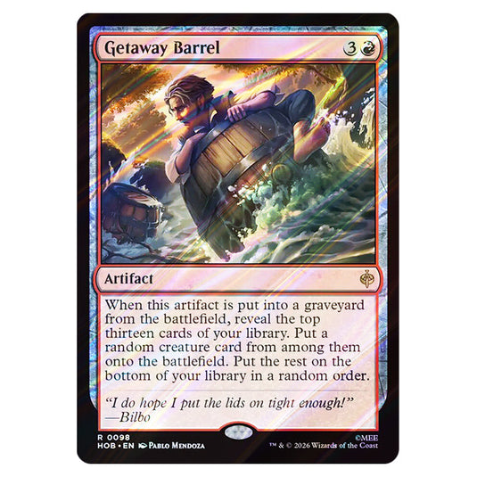 Getaway Barrel 0098 card from the Magic The Gathering set The Hobbit