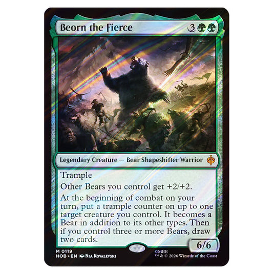 Beorn the Fierce 0119 card from the Magic The Gathering set The Hobbit