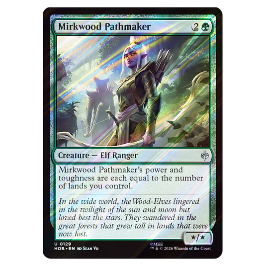 Mirkwood Pathmaker 0129 card from the Magic The Gathering set The Hobbit