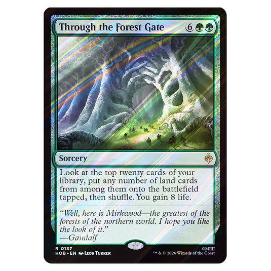 Through the Forest Gate 0137 card from the Magic The Gathering set The Hobbit