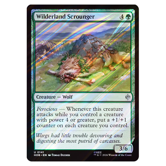 Wilderland Scrounger 0141 card from the Magic The Gathering set The Hobbit